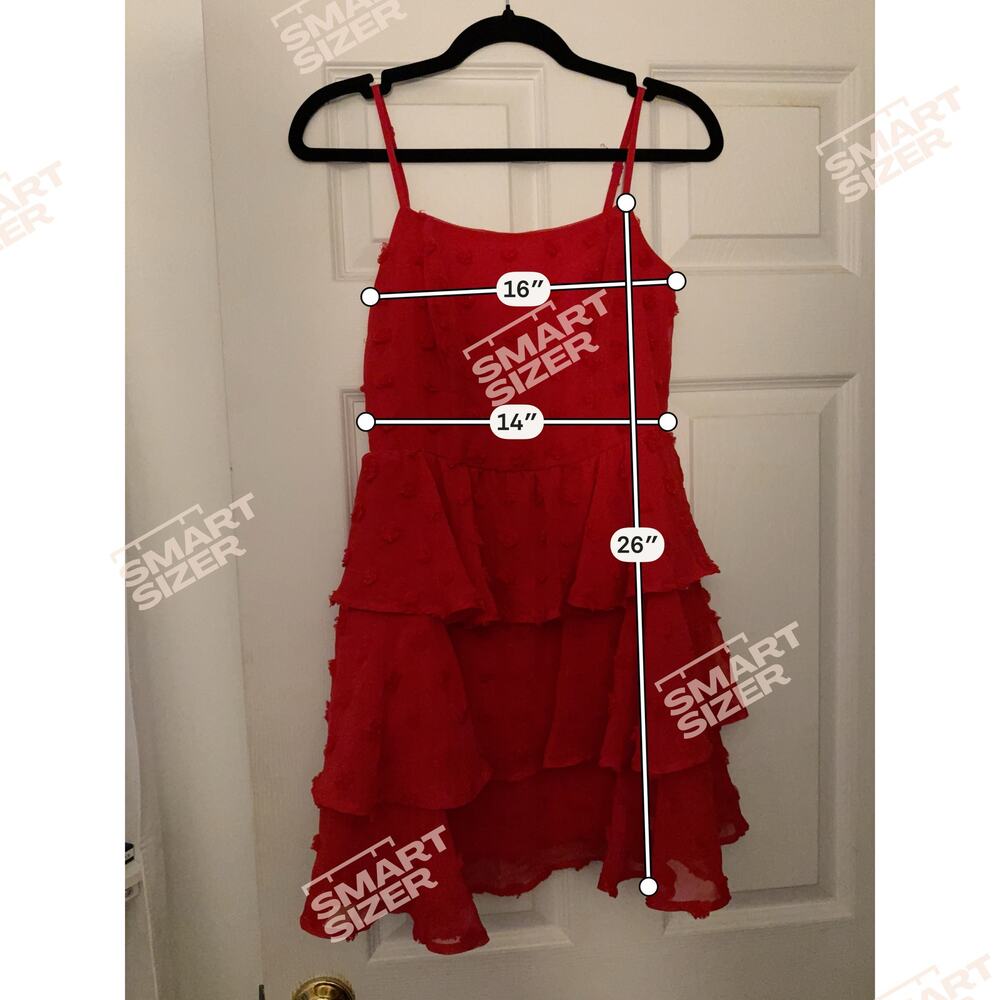 Fire Red Dress By Blue Rain Size Small - Picture 3 of 7